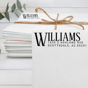 Sello de dirección de devolución del nombre del Pe