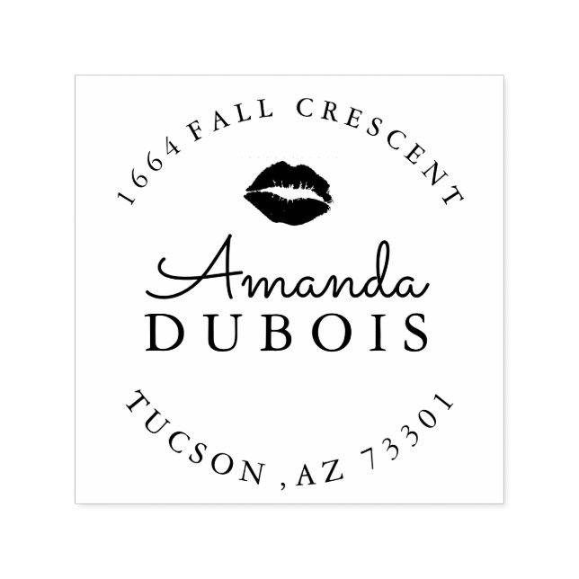 Sello de dirección de goma de labios (Diseño)