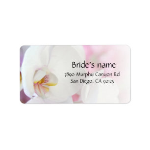 Sello de dirección de lujo elegante de orquídeas b