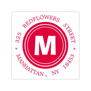 Sello de dirección de monograma