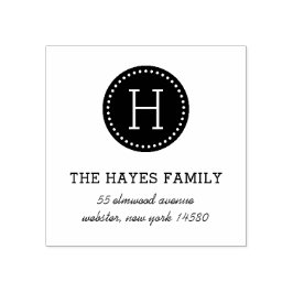 Sello de dirección de monograma de la familia de c