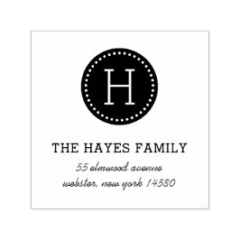 Sello de dirección de monograma de la familia de c