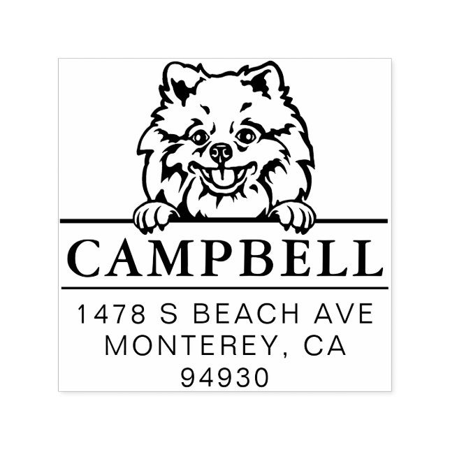 Sello de dirección de perro de Personalizado de Cu (Diseño)