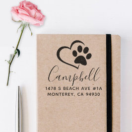 Sello De Dirección De Perro Personalizado Con Cora