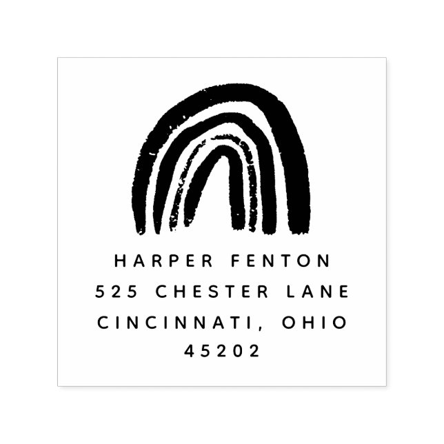 Sello de dirección de retorno con autotinta en arc (Diseño)