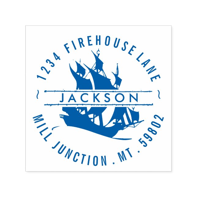 Sello de dirección de retorno de autoidentificació (Diseño)