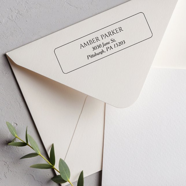 Sello de dirección de retorno de borde simple (Subido por el creador)