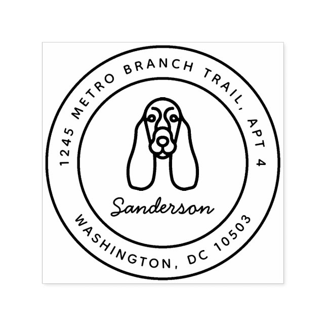 Sello de dirección de retorno de Cocker Spaniel (Diseño)