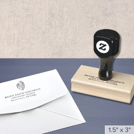 Sello de dirección de retorno de hoja de Monstera