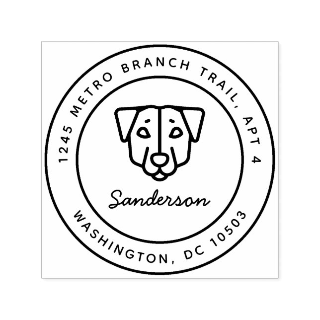 Sello de dirección de retorno de Jack Russell Terr (Diseño)