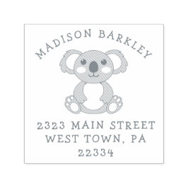 Sello de dirección de retorno de Koala Bear Kid