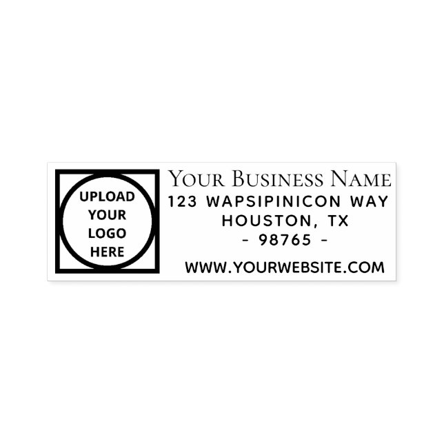 Sello de dirección de retorno de logotipo para Per (Diseño)