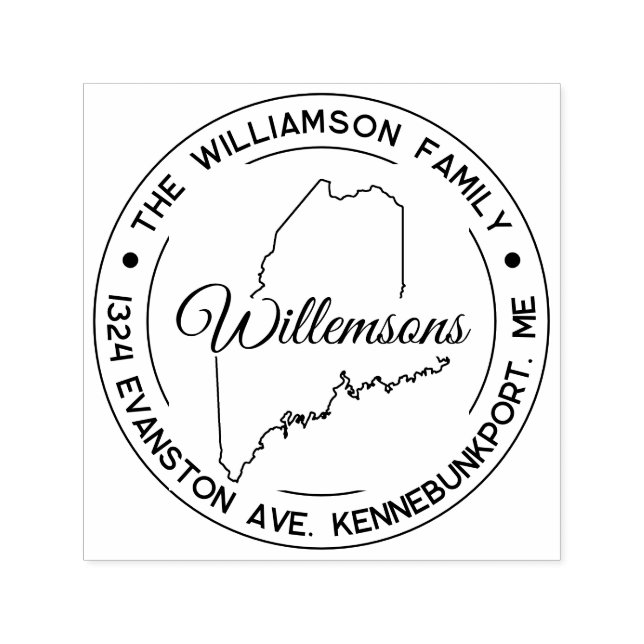 Sello de dirección de retorno de Maine Autoinking (Diseño)