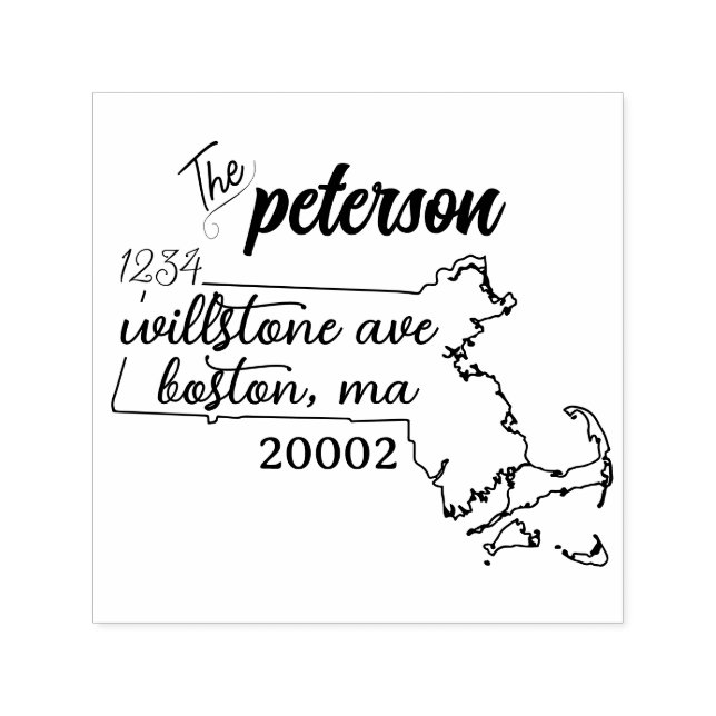 Sello de dirección de retorno de Massachusetts (Diseño)