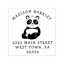 Sello de dirección de retorno de panda Bear Kid