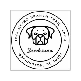 Sello de dirección de retorno de perro de Rottweil