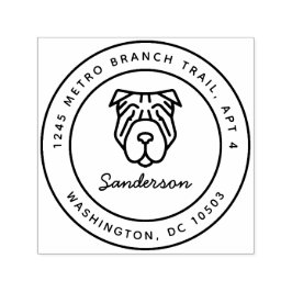 Sello de dirección de retorno de perro Shar Pei