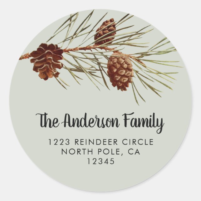 Sello de dirección de retorno de pinecona de vacac (Anverso)
