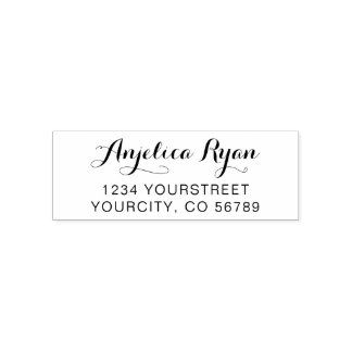 Sello de dirección de retorno de script elegante c