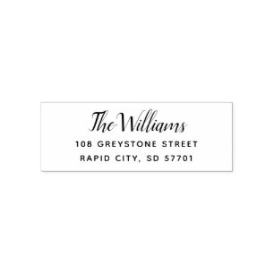 Sello de dirección de retorno de script moderno