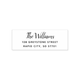 Sello de dirección de retorno de script moderno