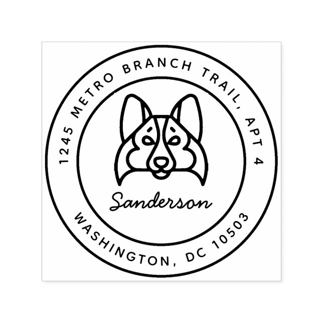 Sello de dirección de retorno de Sheepdog Shetland (Diseño)