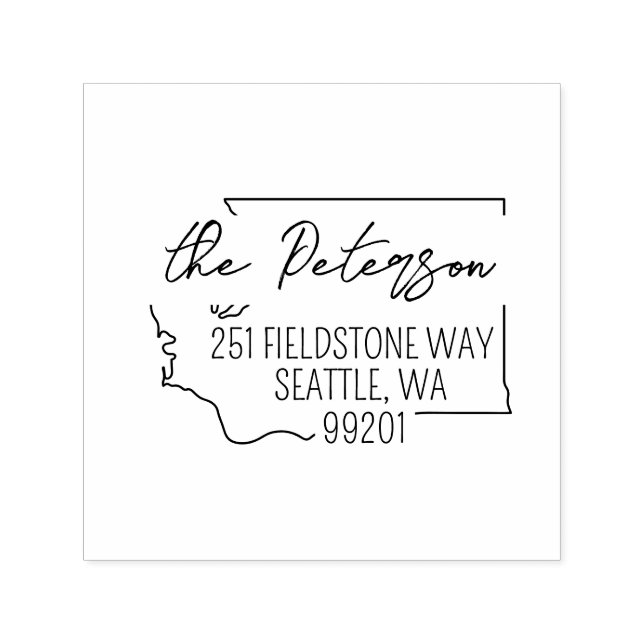 Sello de dirección de retorno de Washington (Diseño)