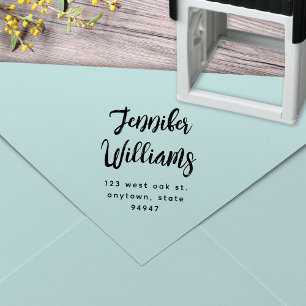 Sello de dirección de retorno del guión de caligra