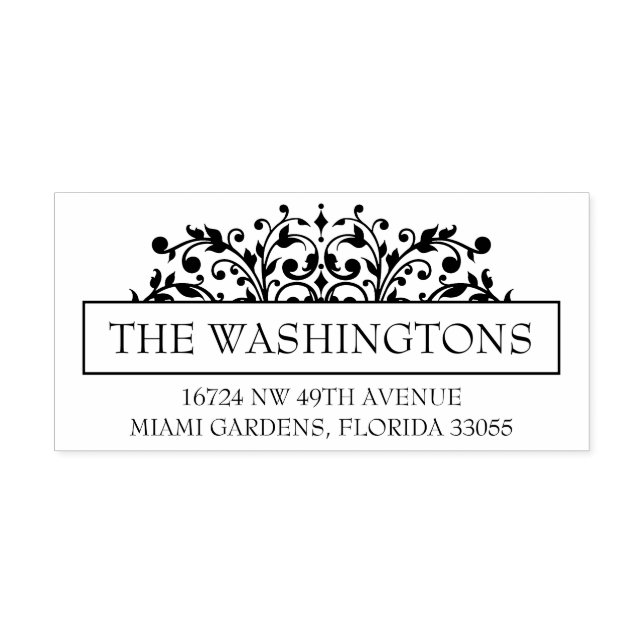 Sello de dirección de retorno floral romántico par (Impresión)