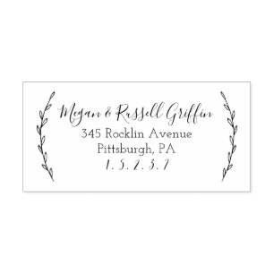 Sello de dirección personalizado de Laurels