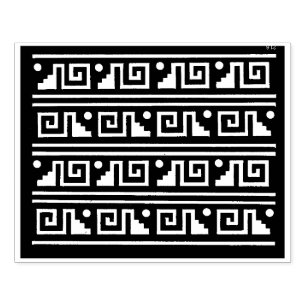 Sello de diseño gráfico tribal azteca