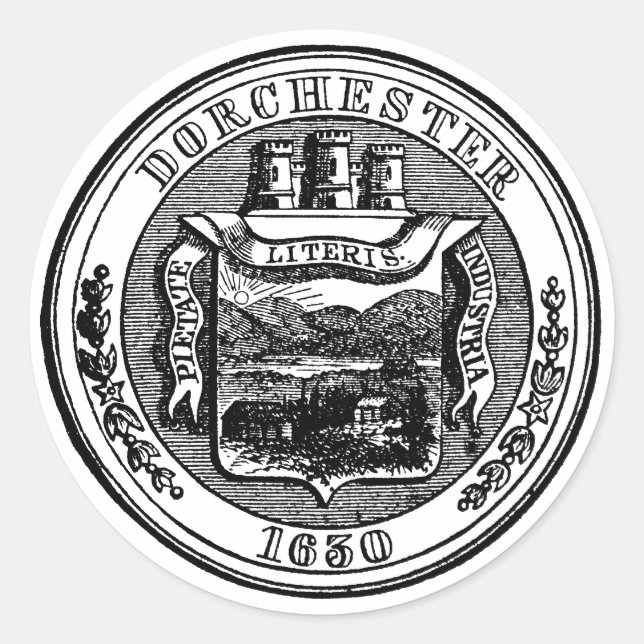 Sello de Dorchester Massachusetts, negro (Anverso)