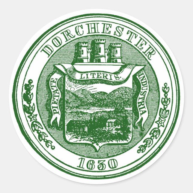 Sello de Dorchester Massachusetts, verde (Anverso)