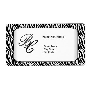 Sello de elegancia de color negro cebra blanco eli