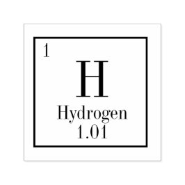 Sello de elemento de tabla periódica- hidrógeno