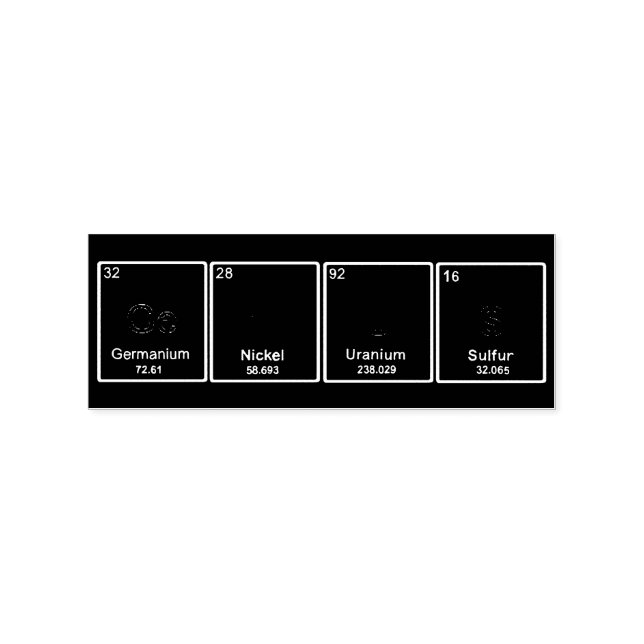 Sello de elementos de tabla periódicos GeNiUS (Impresión)