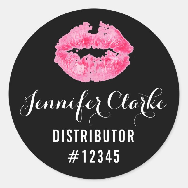 Sello de embalaje de los labios rosados del distri (Anverso)