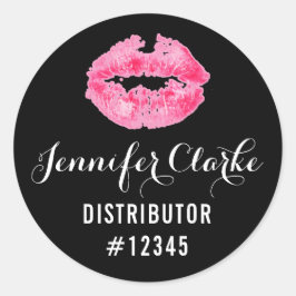 Sello de embalaje de los labios rosados del distri