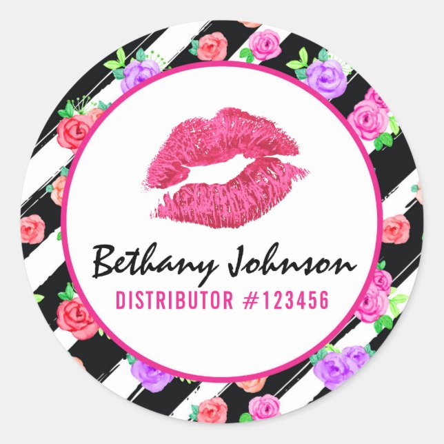 Sello de empaquetado de besos de lápiz labial Glam (Anverso)