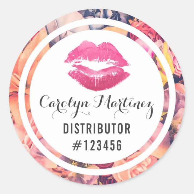 Sello de empaquetado de besos florales del distrib (Anverso)