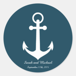 Sello de encargo del pegatina del sobre del ancla