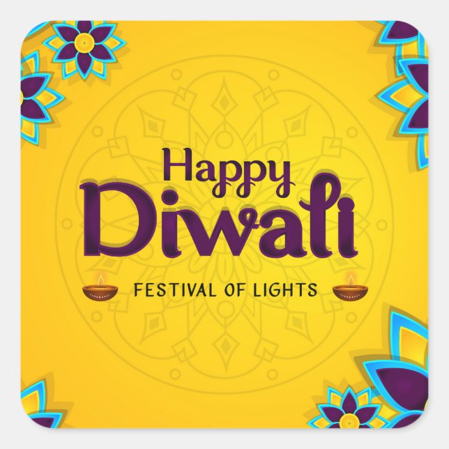 Sello de enevelope feliz Diwali (Anverso)