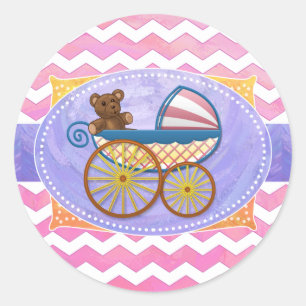 Sello de enrollamiento Baby Shower para chevron ro