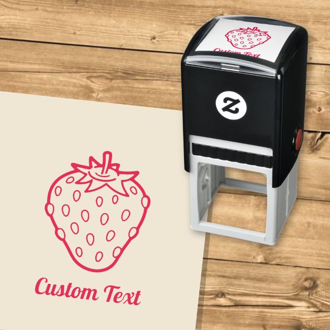 Sello de entintado automático con icono de fresa (Subido por el creador)