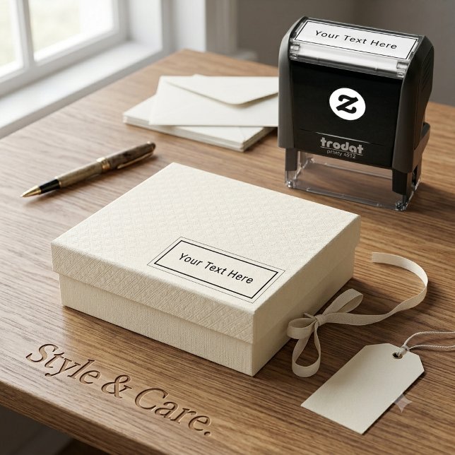 Sello de Entintado Automático con Texto Personaliz (Self-Inking Stamp with One Line Custom Text)