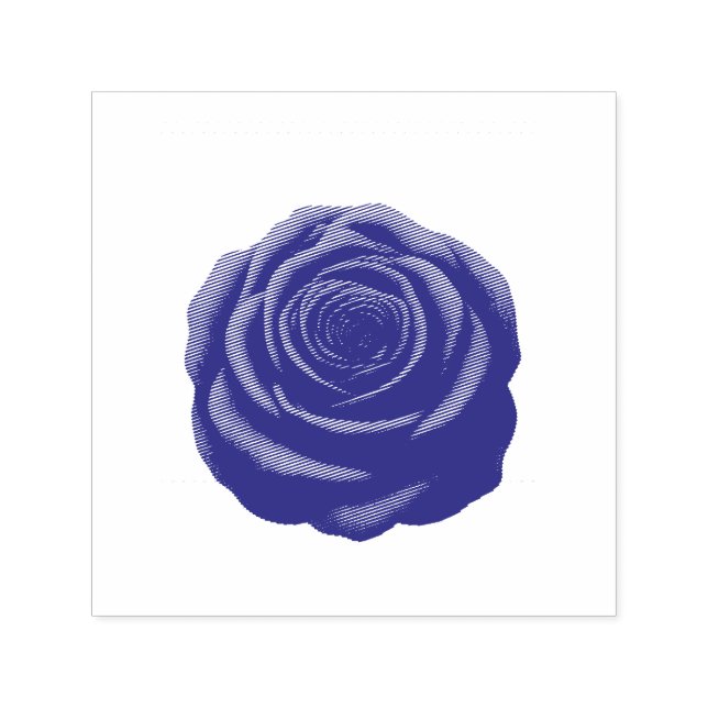 Sello de entintado automático - Flor de Rosa Roja (Diseño)