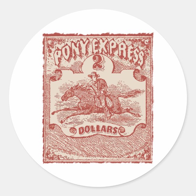 Sello de época Pony Express (Anverso)