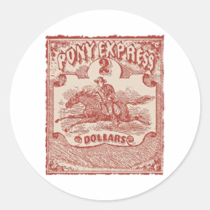 Sello de época Pony Express