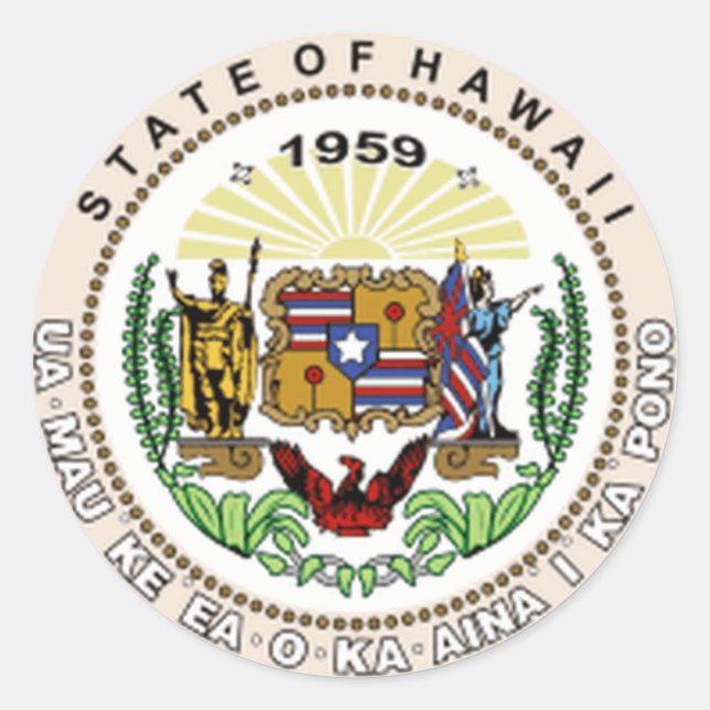 Sello de estado de Hawaii (Anverso)
