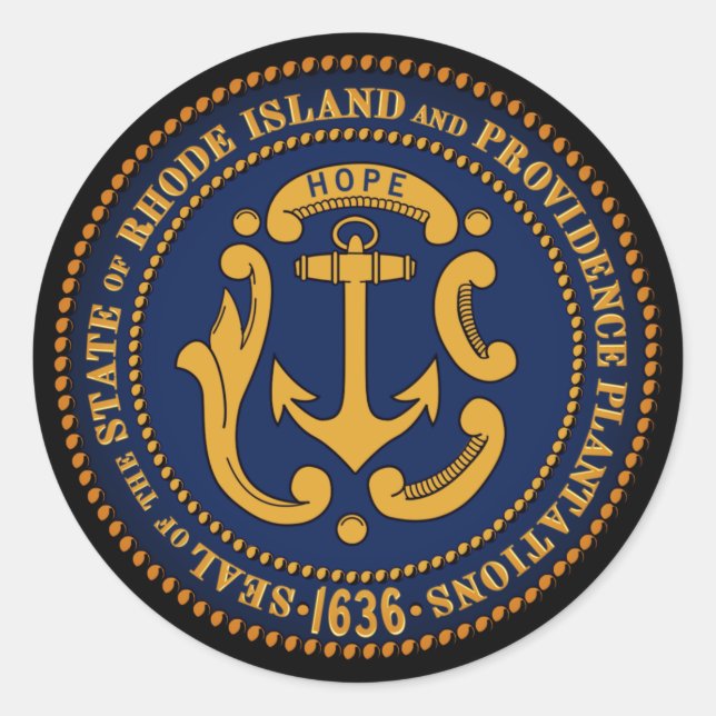 Sello de Estado de la isla de Rhode (Anverso)